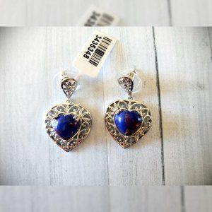 Mojave Purple Turquoise Dangle Heart Earrings NWT